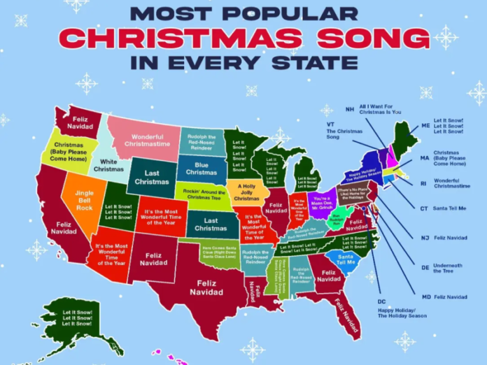 what-is-the-most-popular-christmas-song-in-tennessee-wilson-county