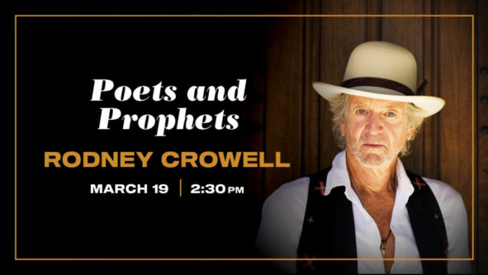 Country Music Hall of Fame and Museum to Feature Rodney Crowell in Poets and Prophets Program on Mar. 19