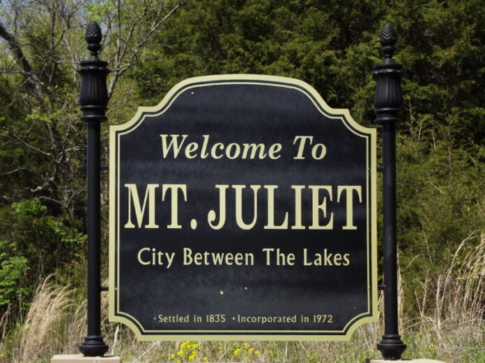 Mt Juliet Welcome Sign