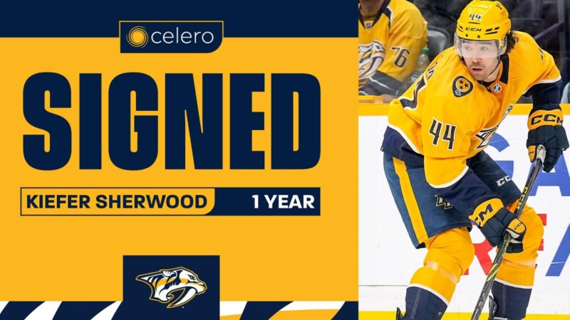 Predators Sign Kiefer Sherwood to One-Year, $775,000 Contract for 2023-24