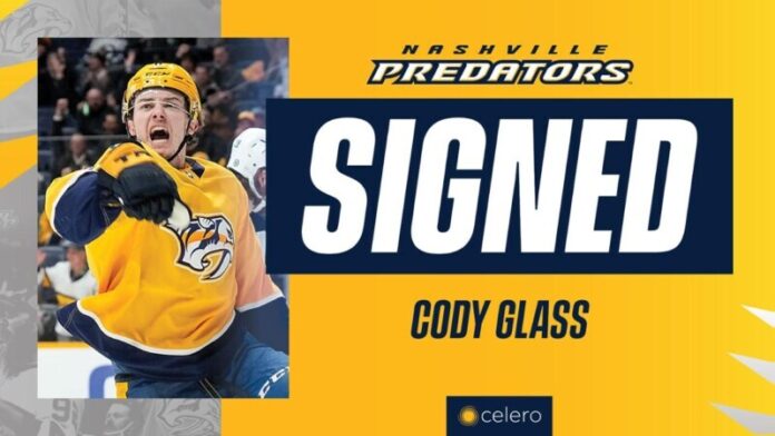 Predators Sign RFA Cody Glass to Two-Year, $5 Million Contract