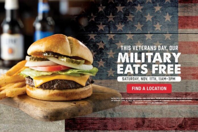Logan’s Roadhouse Treats Veterans To Free Meal, Nov. 11