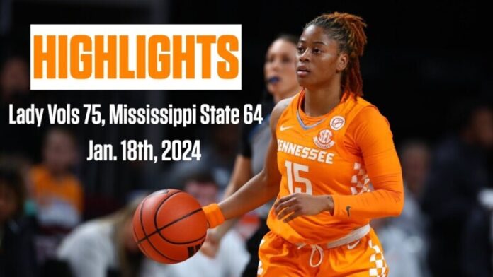 Lady Vols Improve to 4-1 In SEC Play With 75-64 Win Over Bulldogs