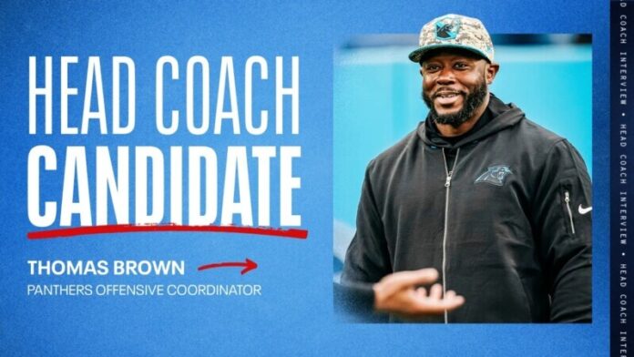 Titans Complete Interview With Panthers OC Thomas Brown for Head Coach Position