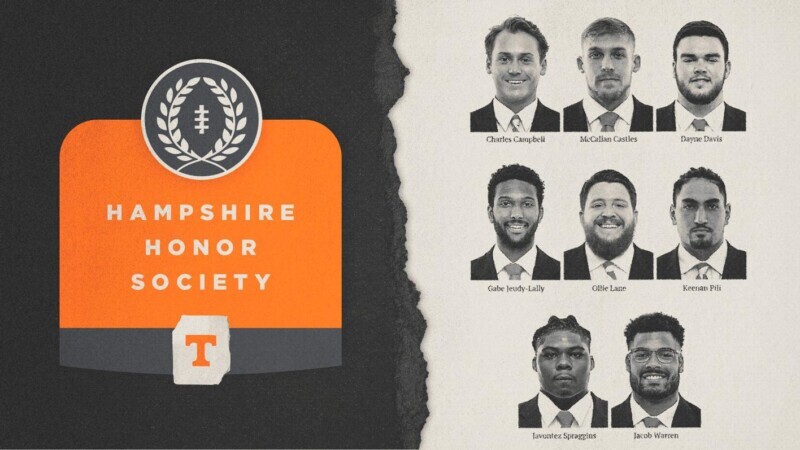 Record Eight Vols Named To 2024 NFF Hampshire Honor Society