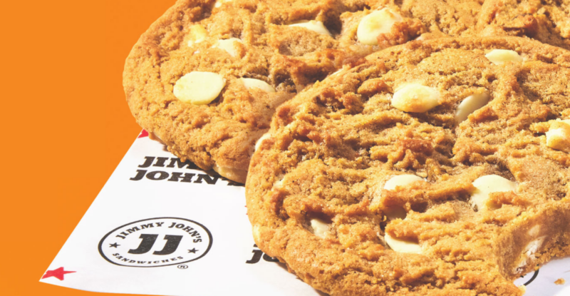 Jimmy John’s introduces new pumpkin white chocolate cookie