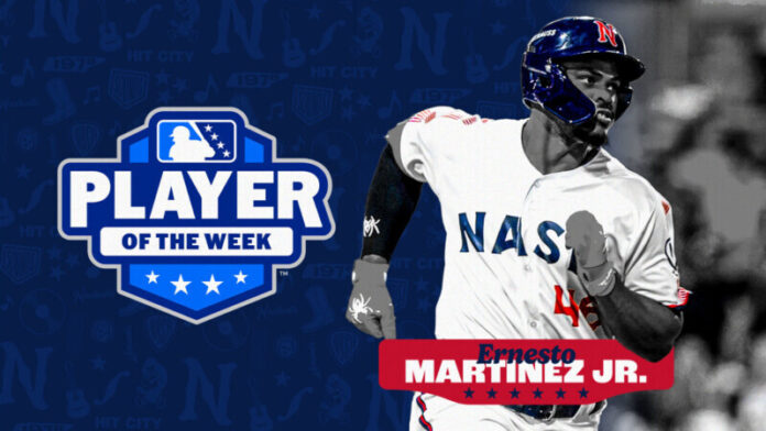 Ernesto Martinez Jr. Named International League Player of the Week