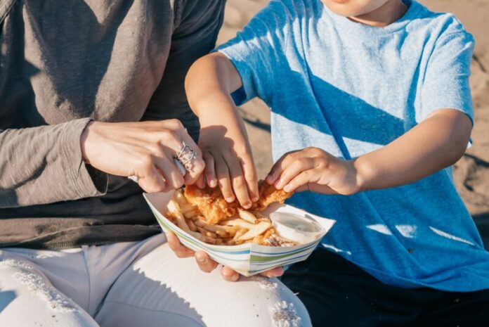 fish fry stock photo