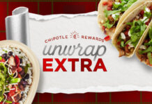 Chipotle Is Gifting Fans Free Food This December Through its Unwrap Extra promotion, Chipotle will launch BUY-ONE-GET-ONE (BOGO) entrée offers on the first three Saturdays in December.